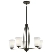 Tao 5 Light 25 inch Olde Bronze Chandelier 1 Tier Medium Ceiling Light, Medium