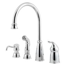 Pfister GT26-4CBC Avalon One-Handle Kitchen Faucet with Side Spray