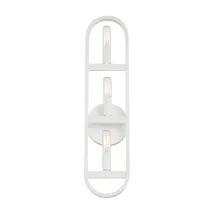 Designers Fountain Carousel 3 Light 5 inch Matte White Wall Sconce Wall Light